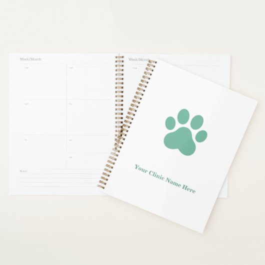 Dierenkliniek Aangepaste Naam en Logo Planner (Display)