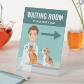Dierenkliniek Dierenziekenhuis Wachtlobby Reclamebord Met Voetstuk (Insitu)