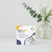 Dierenkliniek, Dierenzorg, Dierenarts Vierkante Visitekaartje (Staand voorkant)