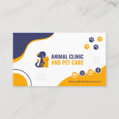Dierenkliniek, Dierenzorg, Dierenarts Visitekaartje (Achterkant)