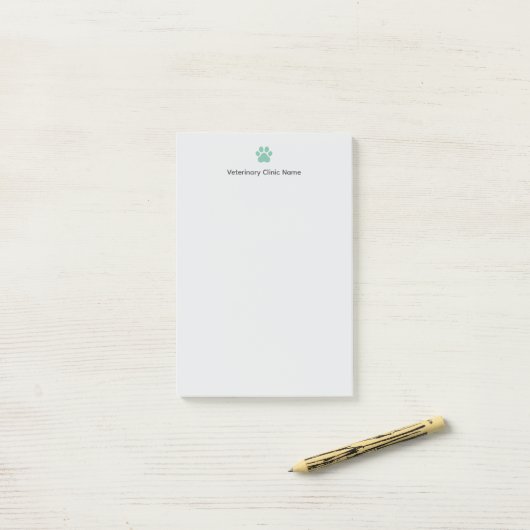 Dierenkliniek Post‑it® Notities | Aangepast Logo Post-it® Notes (Op bureau)