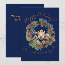 Dierenkliniek Vouwlogo Navyblauwe Krans