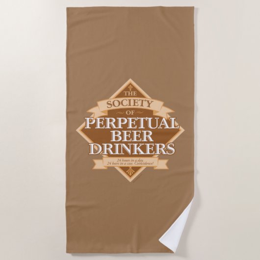Dierenklinker Perpetual Beer Drinkers Strandlaken (Voorkant)