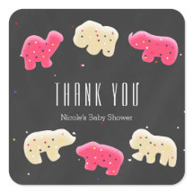 Dierenkoekjes Baby Shower Feest Favor Stickers