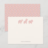 Dierenkoekjes Parade Kinderbriefpapier - Aardbei Notitiekaartje (Voorkant / Achterkant)