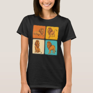 Dierenkoning Pop Afrika Safari Leeuw T-shirt