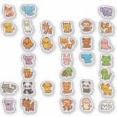 Dierenkrabbels Cartoon Stickerpakket Sticker (Voorkant)