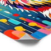 Dierenkunstontwerp met krachtige, dynamische poster (Hoek)