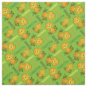 Dierenleeuw gepersonaliseerde naam kinder stof (Swatch)