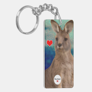 Dierenliefde - Kangoeroe Liefde Sleutelhanger