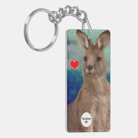 Dierenliefde - Kangoeroe Liefde Sleutelhanger (Voorkant Links)
