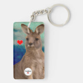 Dierenliefde - Kangoeroe Liefde Sleutelhanger (achterkant)