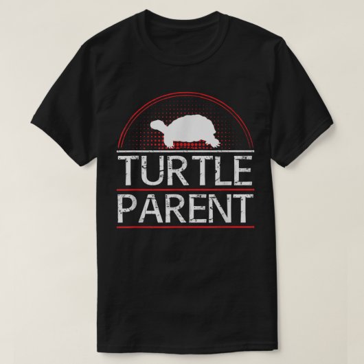 Dierenliefdesfamilie Turtle Parent T-shirt (Design voorkant)