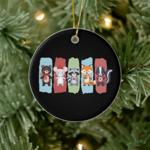 Dierenliefhebber Kerst Wasbeer Egel Winter  Keramisch Ornament