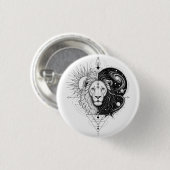 Dierenliefhebber Patches. Cute Leeuw Patch/Speldje Ronde Button 3,2 Cm (Voorkant /achterkant)