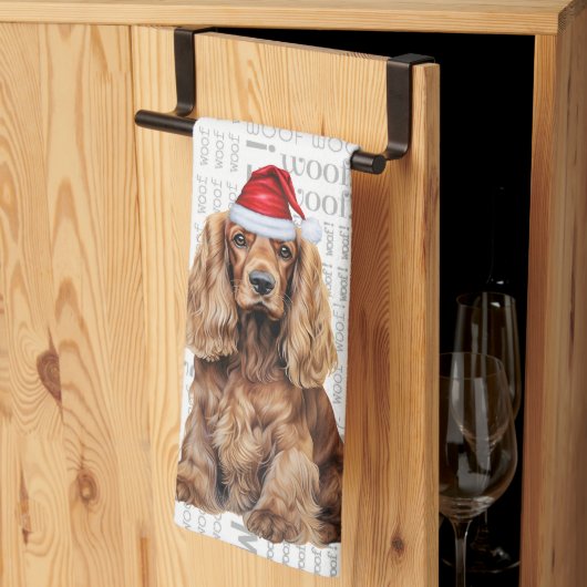 Dierenliefhebber Vakantie Cocker Spaniel Hond Kers Theedoek (Derde Gevouwen)