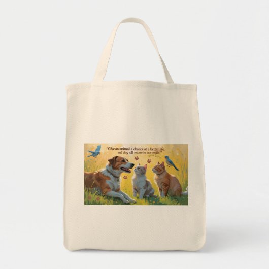 Dierenliefhebbers Boodschappentas Tote Bag (Voorkant)