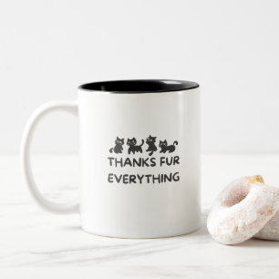 Dierenliefhebbers Dierenvrienden Speelse Typografi Tweekleurige Koffiemok