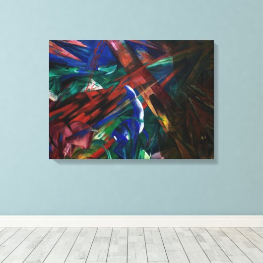 Dierenlot 1913 Franz Marc Olieverfschilderij Print (Insitu (Houten vloer))