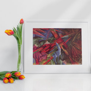 Dierenlot door Franz Marc, Vintage Cubisme Kunst Poster