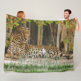 Dierenluipaardkat (150 x 200 cm) fleece deken