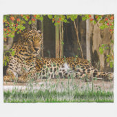 Dierenluipaardkat (150 x 200 cm) fleece deken (Voorkant (Horizontaal))