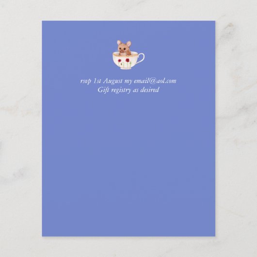 Dierenmagie Thee Party Baby Shower Budget (Achterkant)