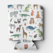 Dierenmasker van de kinderen, viruspatroon. blikjeskoeler (Achterkant)