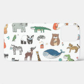 Dierenmasker van de kinderen, viruspatroon. Case-Mate iPhone case (Achterkant (horizontaal))