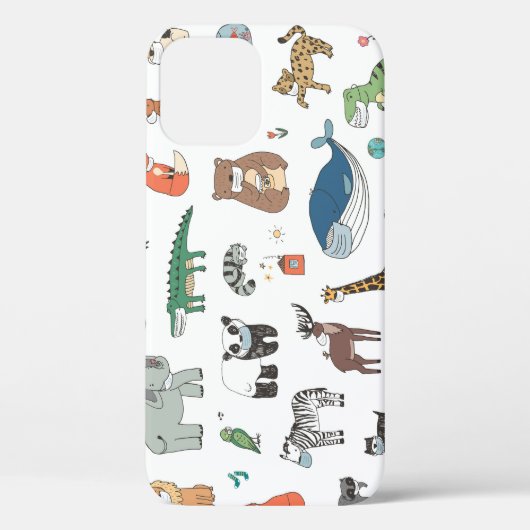 Dierenmasker van de kinderen, viruspatroon. Case-Mate iPhone case (Achterkant)