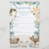 Dierenmaskers Covid Boy Baby shower Double Game Flyer (Achterkant)