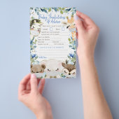 Dierenmaskers Covid Boy Baby shower Double Game Flyer (Hand)