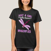 Dierenmeisje dat alleen van Dragonflies houdt... h T-shirt (Voorkant)