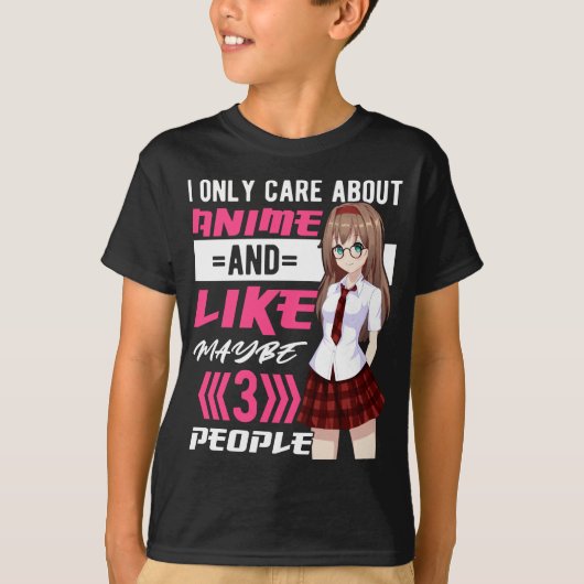 Dierenmeisje Otaku Cute Manga T-shirt (Voorkant)