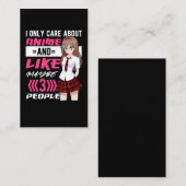 Dierenmeisje Otaku Cute Manga Visitekaartje (Voorkant / Achterkant)