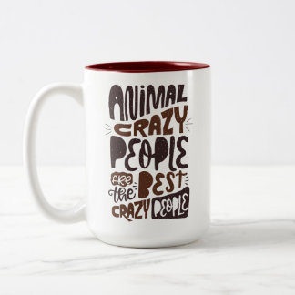 Dierenmisdadige mensen zijn de beste... tweekleurige koffiemok