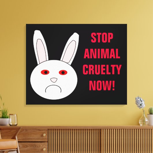 Dierenmishandeling nu canvas afdrukken stoppen (Insitu (Woonkamer))