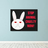 Dierenmishandeling nu canvas afdrukken stoppen (Insitu (Houten vloer))