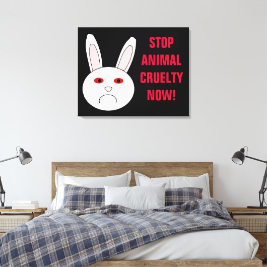 Dierenmishandeling nu canvas afdrukken stoppen (Insitu (Slaapkamer))