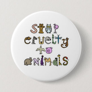 dierenmishandeling stoppen - Gepersonaliseerd Ronde Button 7,6 Cm