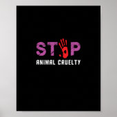 dierenmishandeling stoppen poster (Voorkant)
