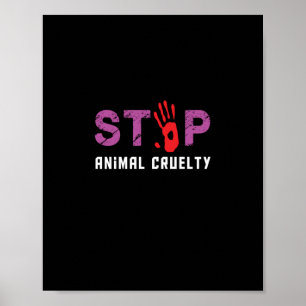 dierenmishandeling stoppen poster