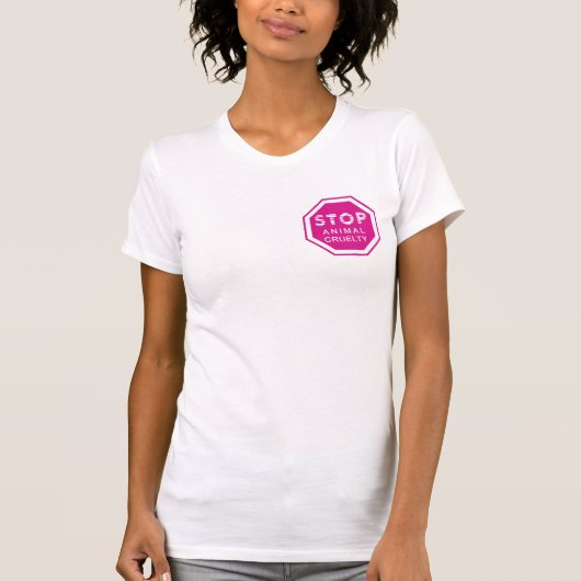 dierenmishandeling stoppen t-shirt (Voorkant)