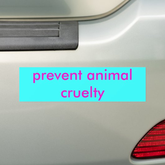 dierenmishandeling voorkomen bumpersticker (Op auto)