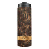 Dierenmonogram afdrukken Gold Elegant Metallic Thermosbeker (Voorkant)