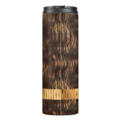 Dierenmonogram afdrukken Gold Elegant Metallic Thermosbeker (Achterkant)