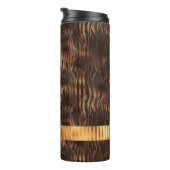 Dierenmonogram afdrukken Gold Elegant Metallic Thermosbeker (Geroteerd rechts)