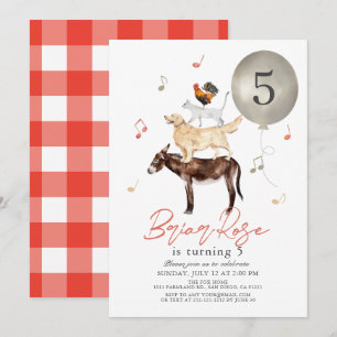 Dierenmuzikanten Sprookje Kind Verjaardag Kaart