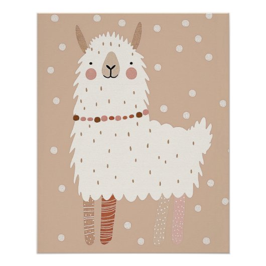 Dierennurseryprint, kinderpastelwandkunst perfect poster (Voorkant)