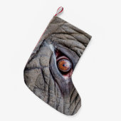 Dierenolifantenoog dicht bij kleine kerstsok (Voorkant (Hangend))